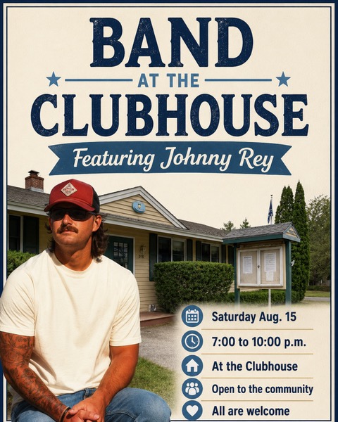 BAND AT THE CLUBHOUSE FEATURING JOHHNY REY - AUGUST 15, 2026